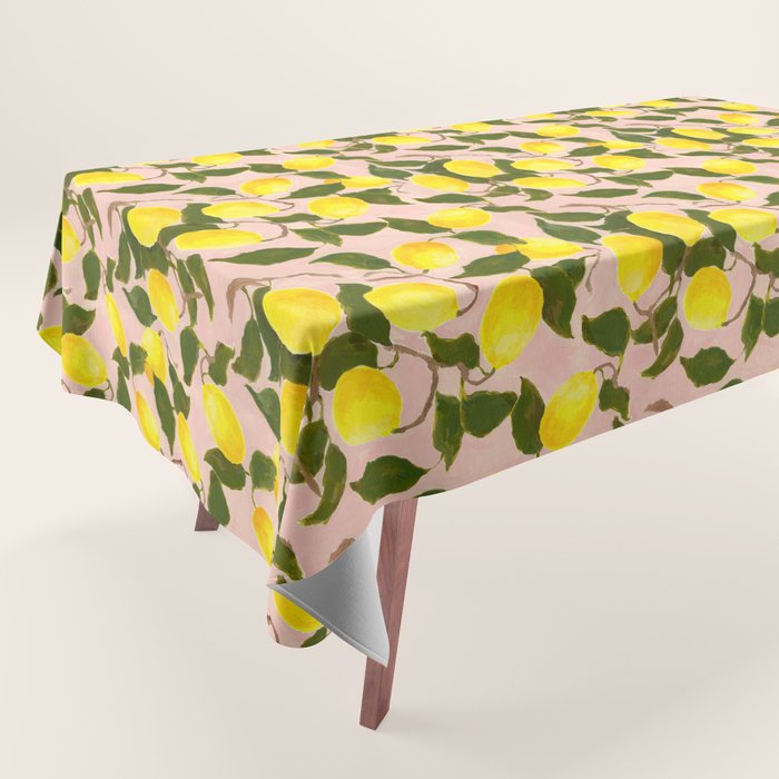 Summer Harvest Lemon Tablecloth Gallery Image 1