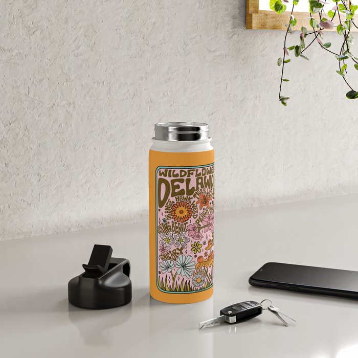 Delaware Wildflowers Water Bottle Gallery Image 4