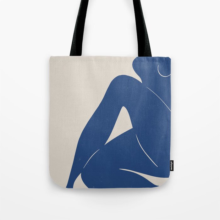 Woman Nude in Blue Tote Bag Gallery Image 1