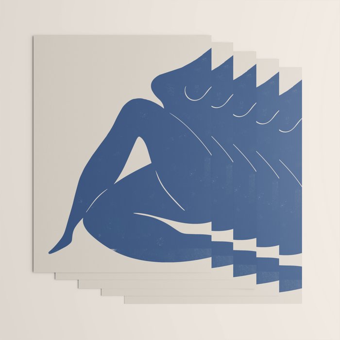 Woman Nude in Blue Wrapping Paper Gallery Image 3