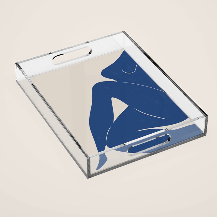 Woman Nude in Blue Acrylic Tray Gallery Image 1