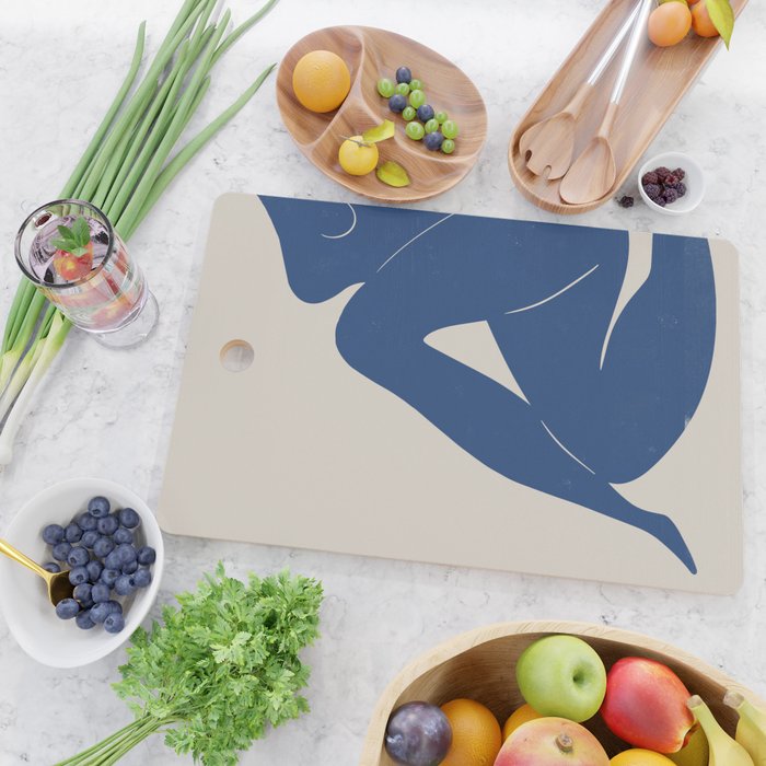Woman Nude in Blue Cutting Board Gallery Image 2