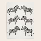 Zebras - Black & White Palette Poster Gallery Image 4