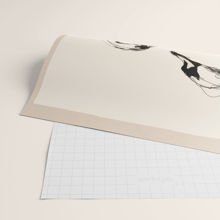 Swans in Ink - Elegant Minimalist Art Wrapping Paper Gallery Image 2