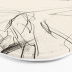 Swans in Ink - Elegant Minimalist Art Bath Mat Gallery Image 3