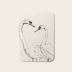 Swans in Ink - Elegant Minimalist Art Bath Mat Gallery Image 1