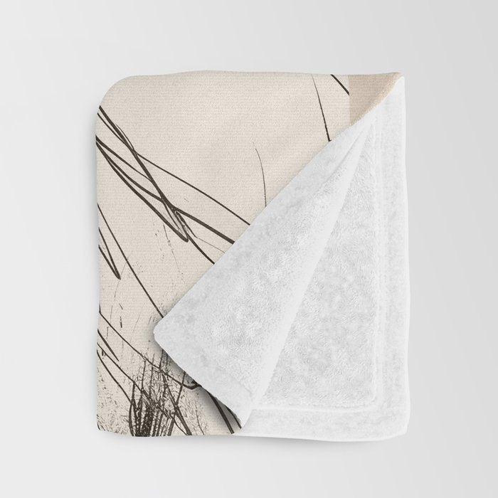 Swans in Ink - Elegant Minimalist Art Throw Blanket Gallery Image 3