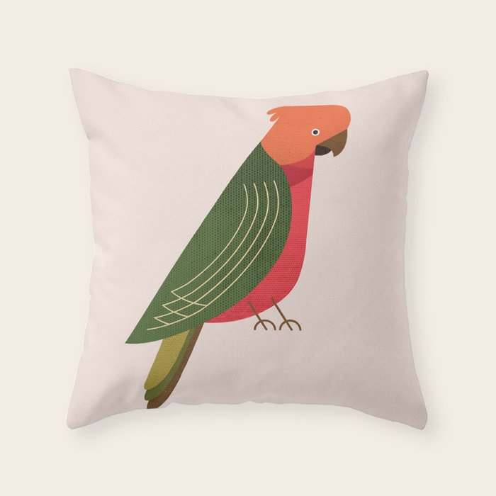 Whimsy Australian King Parrot Throw Pillow Gallery Image 6