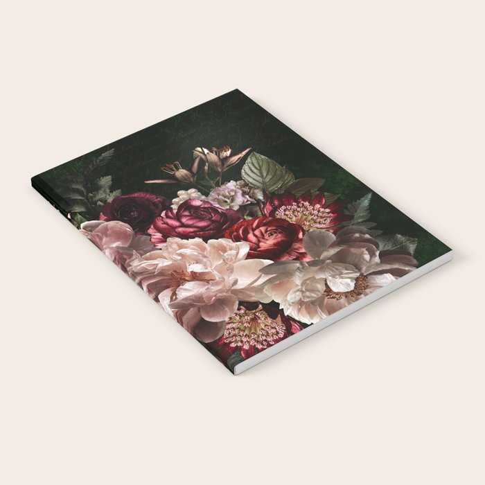 Deepest Night Flower Bouquet  Notebook Gallery Image 1