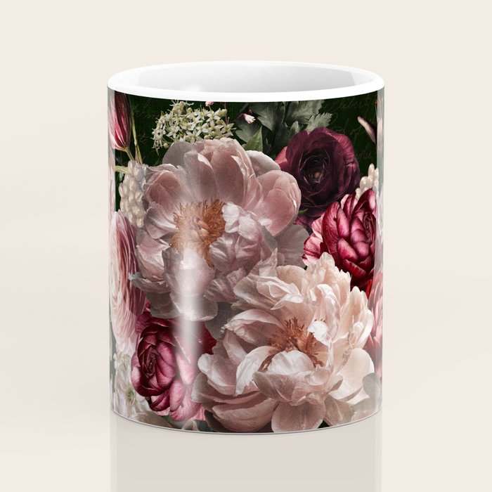 Deepest Night Flower Bouquet  Coffee Mug Gallery Image 4