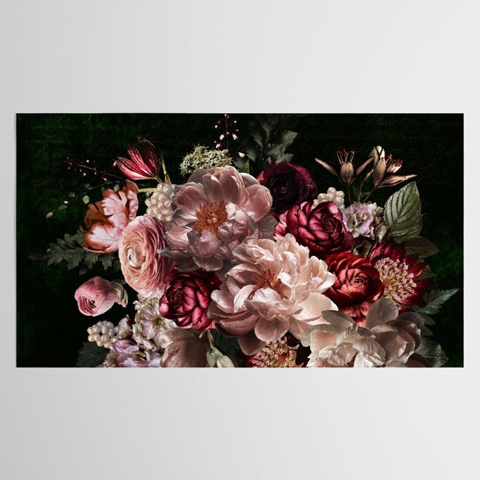 Deepest Night Flower Bouquet  Tablecloth Gallery Image 2
