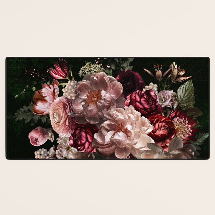 Deepest Night Flower Bouquet  Desk Mat Gallery Image 3