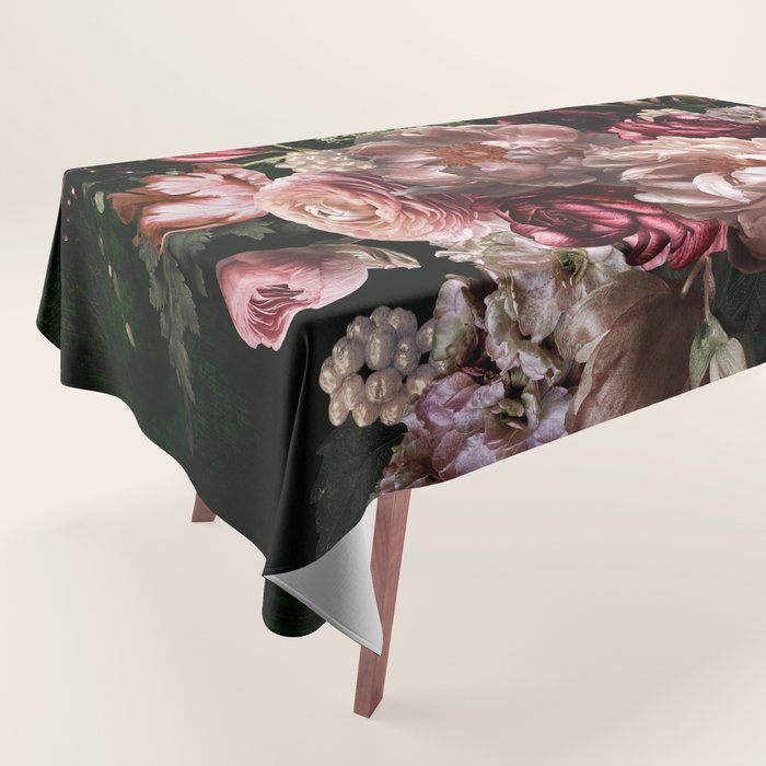 Deepest Night Flower Bouquet  Tablecloth Gallery Image 1
