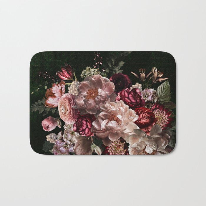 Deepest Night Flower Bouquet  Bath Mat Gallery Image 1