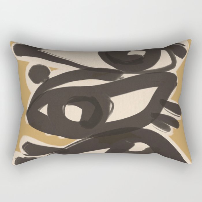 Abstract line art eyes 10 Rectangular Pillow Gallery Image 1