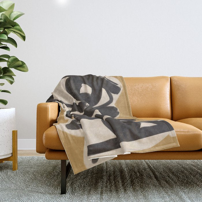 Abstract line art eyes 10 Throw Blanket Gallery Image 1