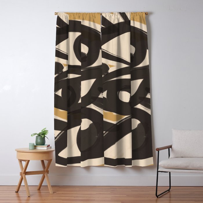 Abstract line art eyes 10 Window Curtain Gallery Image 5