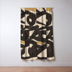 Abstract line art eyes 10 Window Curtain Gallery Image 3