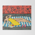 RESTING WOMAN Throw Blanket Gallery Image 2