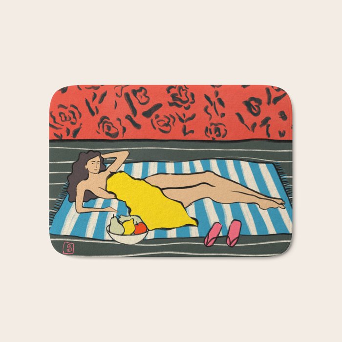 RESTING WOMAN Bath Mat Gallery Image 1
