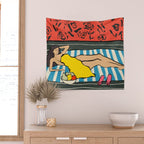 RESTING WOMAN Wall Tapestry Gallery Image 2