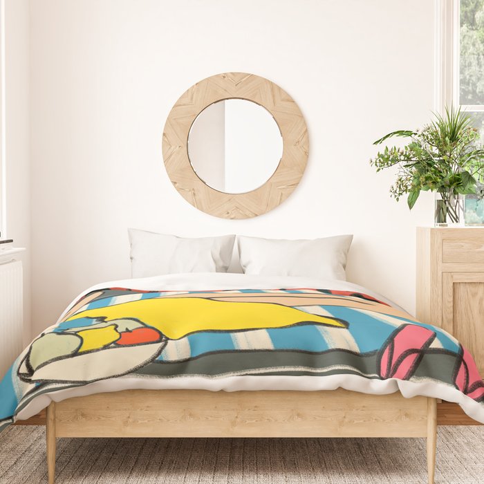 RESTING WOMAN Duvet Cover Gallery Image 3