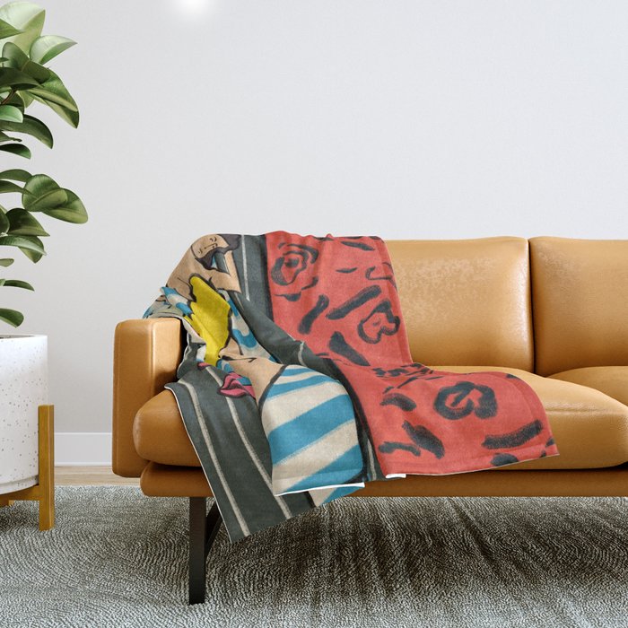 RESTING WOMAN Throw Blanket Gallery Image 1