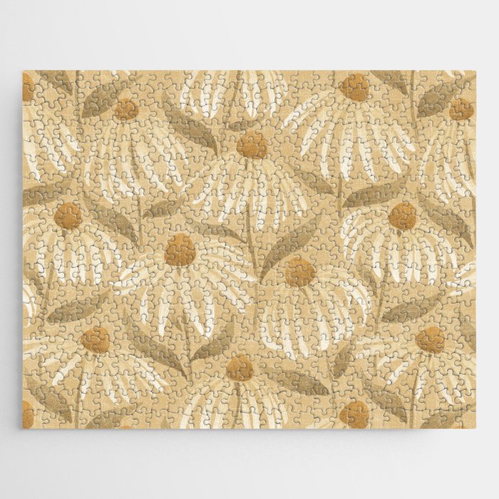 Dancing Daisies - gold Jigsaw Puzzle Gallery Image 1