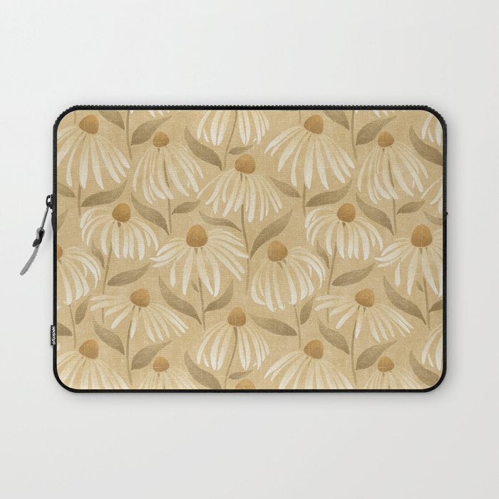 Dancing Daisies - gold Laptop Sleeve Gallery Image 1