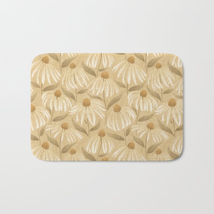 Dancing Daisies - gold Bath Mat Gallery Image 1