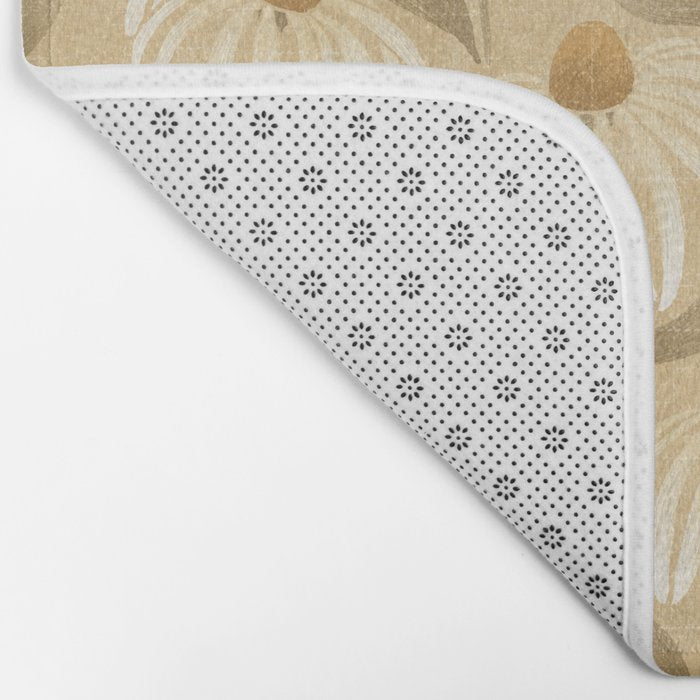 Dancing Daisies - gold Bath Mat Gallery Image 2