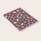 Ditsy Daisy Floral on Burgundy Notebook Gallery Image 3