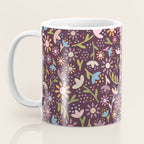 Ditsy Daisy Floral on Burgundy Coffee Mug Gallery Image 3
