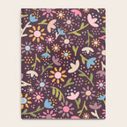 Ditsy Daisy Floral on Burgundy Notebook Gallery Image 4