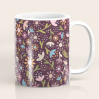 Ditsy Daisy Floral on Burgundy Coffee Mug Gallery Image 1