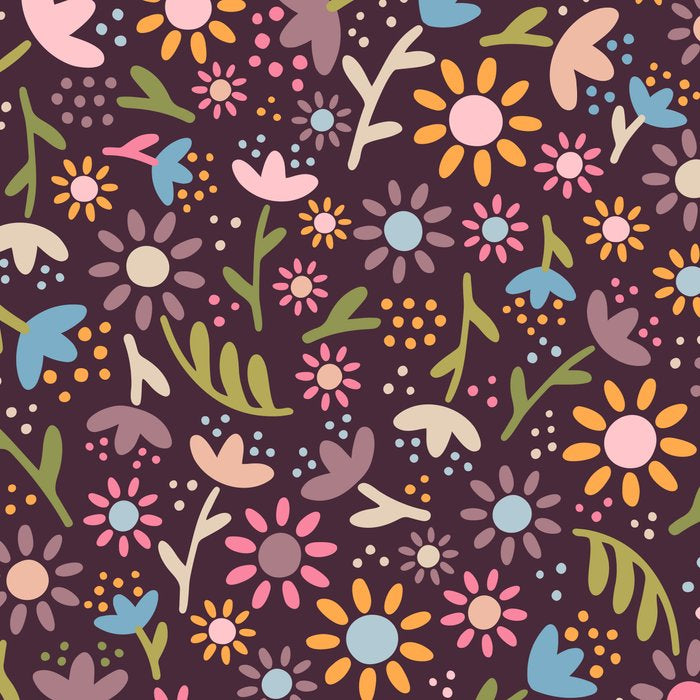 Ditsy Daisy Floral on Burgundy Coffee Mug Gallery Image 2