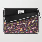 Ditsy Daisy Floral on Burgundy Laptop Sleeve Gallery Image 2