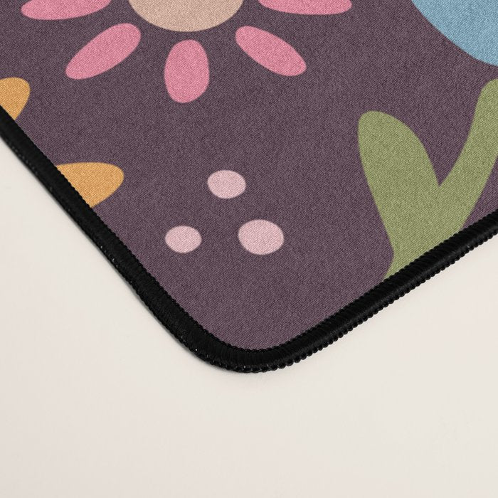 Ditsy Daisy Floral on Burgundy Desk Mat Gallery Image 4