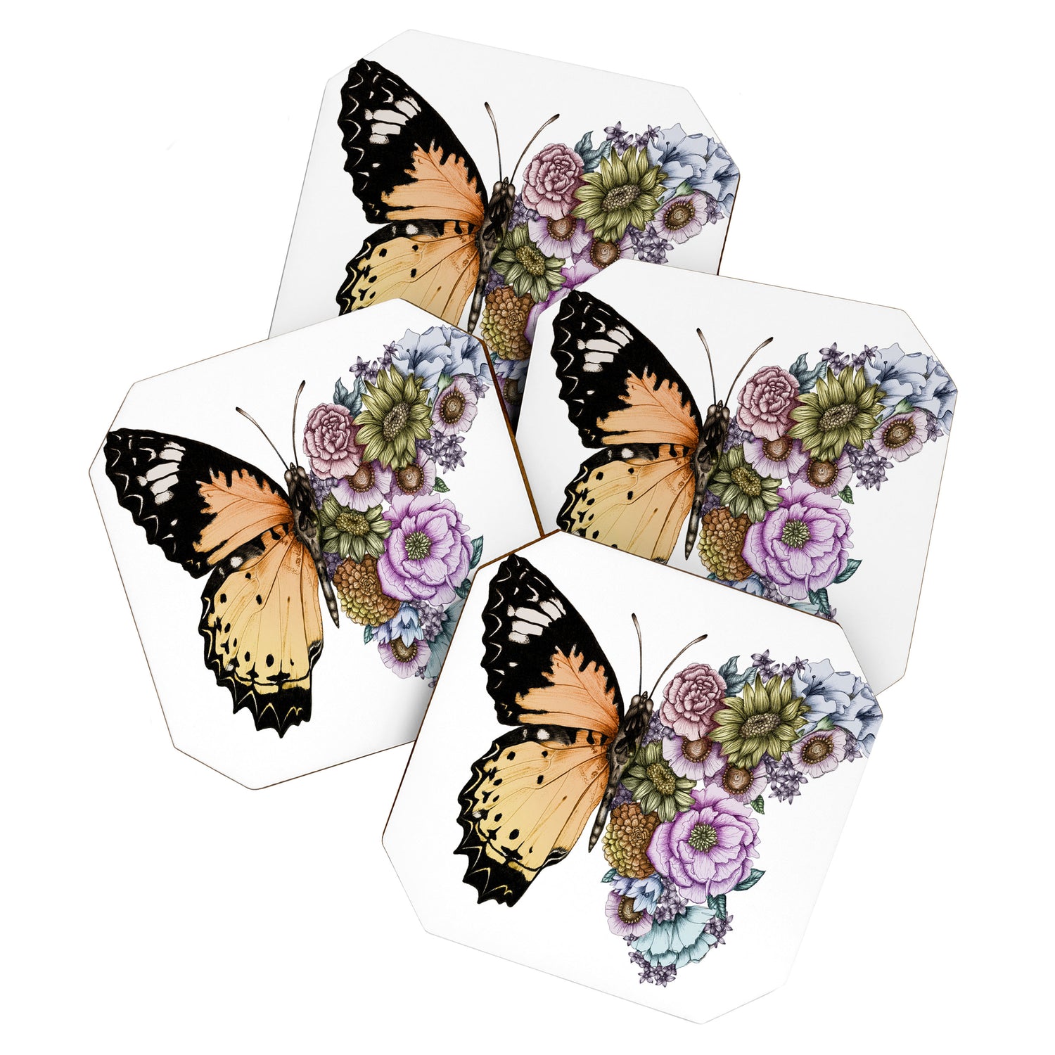 Butterfly in Bloom II Coaster Gallery Image 1