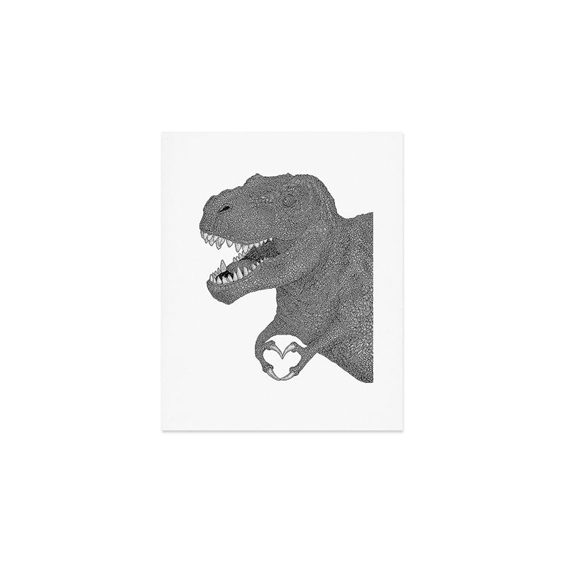 Dino Love Art Print Gallery Image 1
