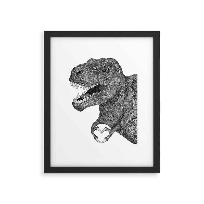 Dino Love Framed Art Print Gallery Image 6