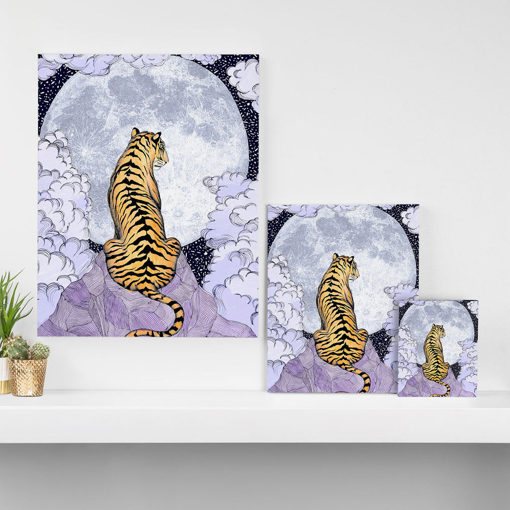Tiger Moon | Colour Version Canvas Print Gallery Image 3