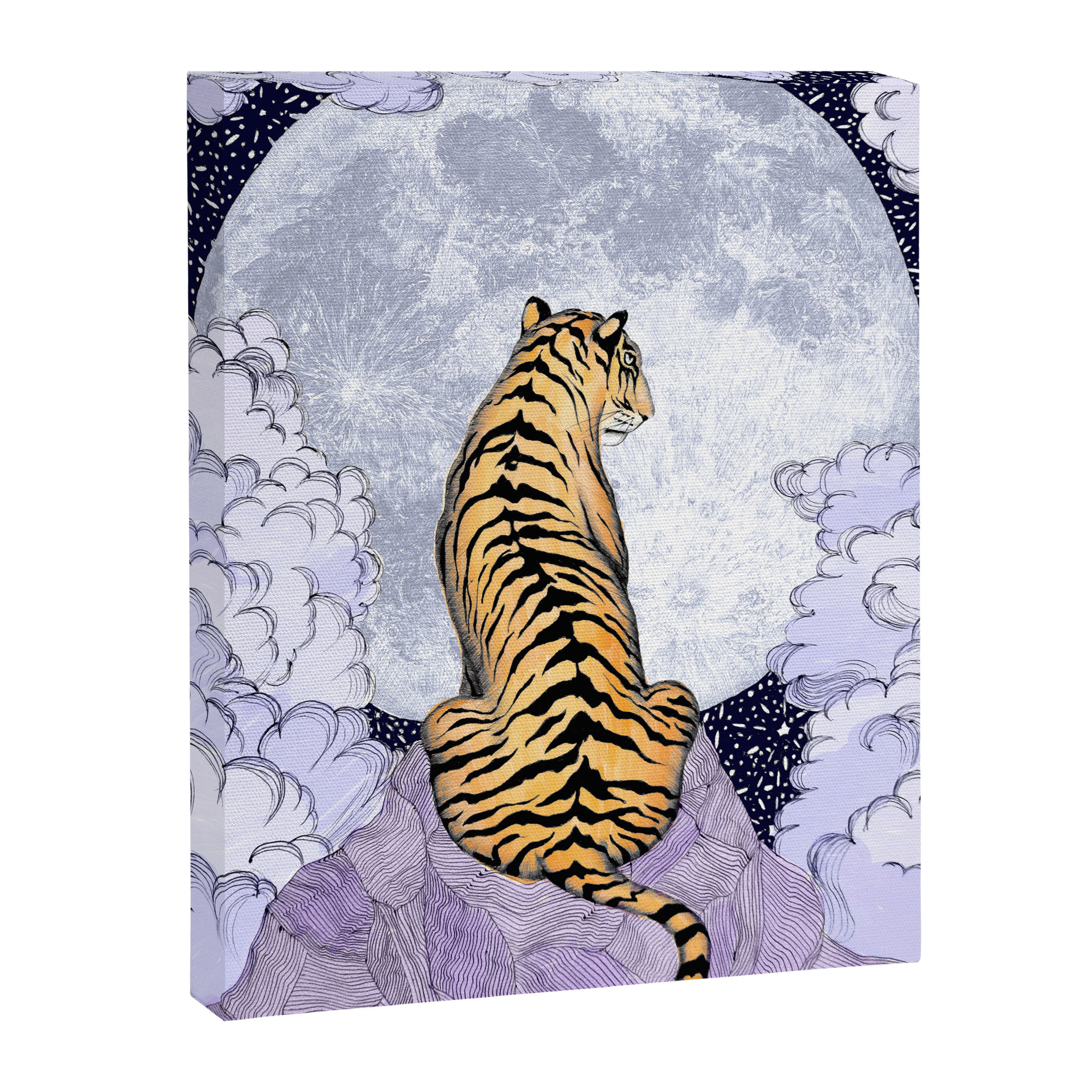 Tiger Moon | Colour Version Canvas Print Gallery Image 3