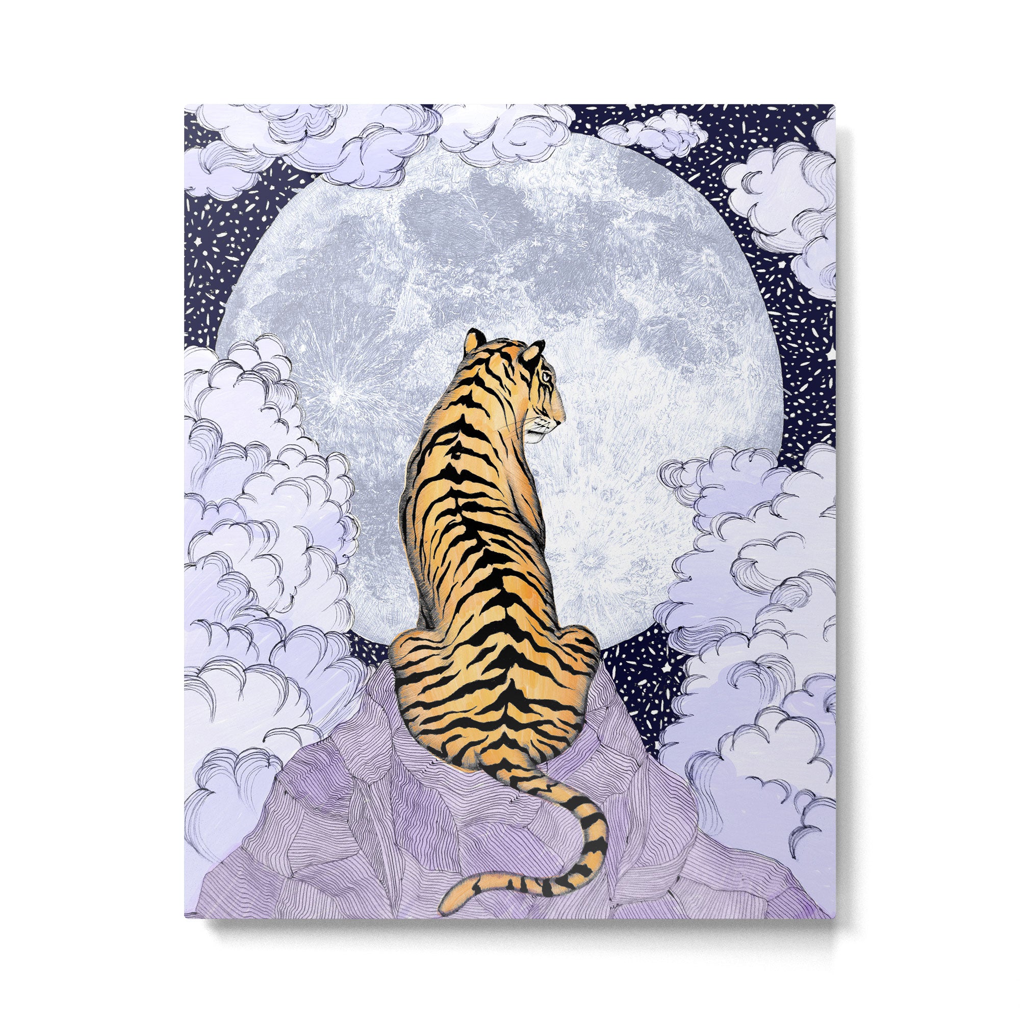 Tiger Moon | Colour Version Metal Print Gallery Image 6
