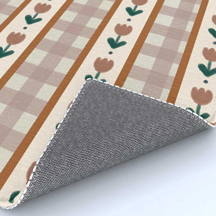 Vintage Tulip Striped Pattern Rug Gallery Image 4