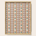 Vintage Tulip Striped Pattern Serving Tray Gallery Image 1