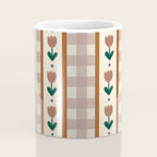 Vintage Tulip Striped Pattern Coffee Mug Gallery Image 4
