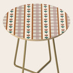 Vintage Tulip Striped Pattern Side Table Gallery Image 2