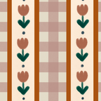 Vintage Tulip Striped Pattern Coffee Mug Gallery Image 2