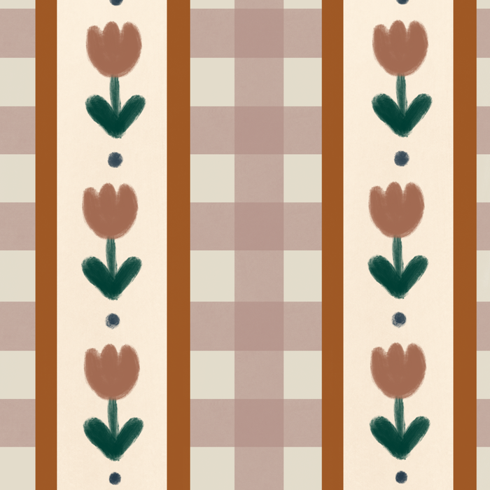Vintage Tulip Striped Pattern Coffee Mug Gallery Image 2